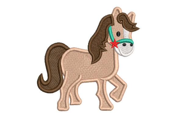 Children s Horse Embroidery Design for Boutique Apparel