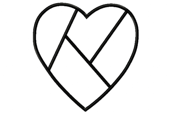 Heart Divided Applique: A Soft, Giftable Embroidery Design for Handmade Treasures