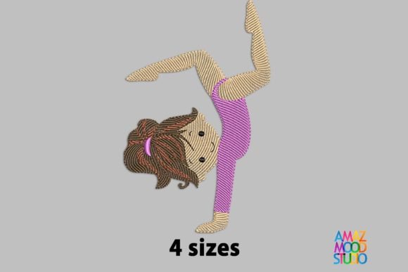 Little Girl Acrobat Gymnast Embroidery Design Review