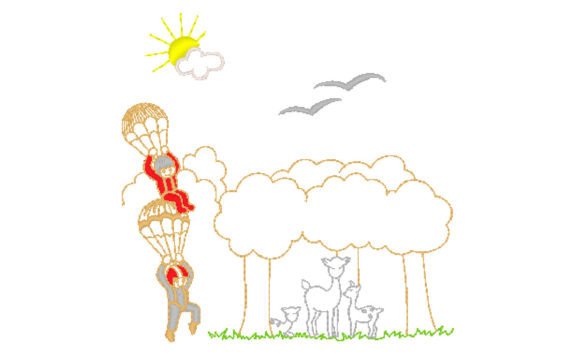 Nature Parachute Embroidery Design Review
