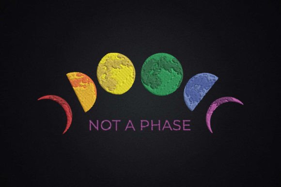 Not a Phase Moon LGBT Gay Lesbian Pride Embroidery Review