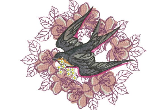 Swallow and Flower: Embroidery Design Review